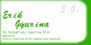 erik gyurina business card